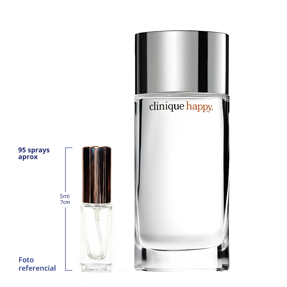 Clinique Happy Parfum Decant Travel Size 5ml y 10ml 75 a 150 Sprays Aprox For Women