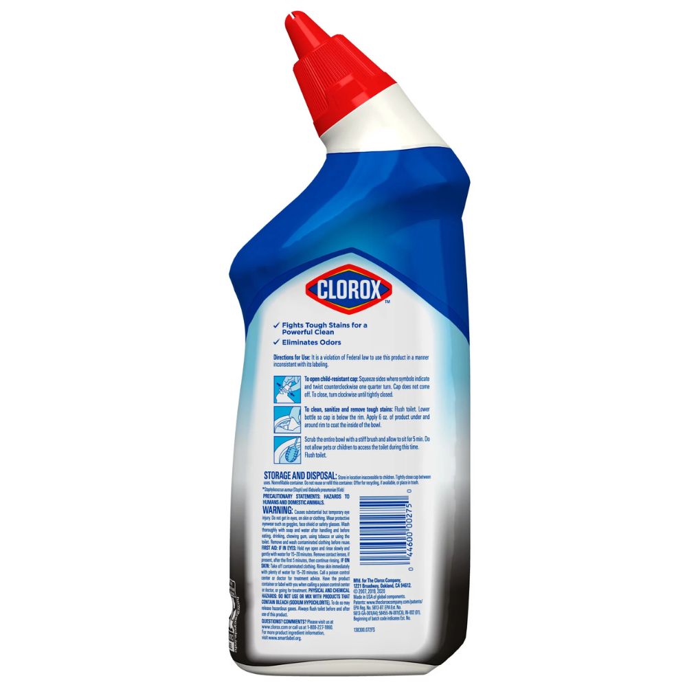 Clorox Desinfectante Limpia Poceta Destructor de Cal y Oxido Potencia a traves de las Manchas 709ml