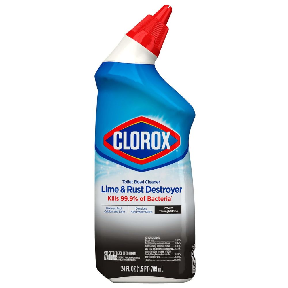 Clorox Desinfectante Limpia Poceta Destructor de Cal y Oxido Potencia a traves de las Manchas 709ml