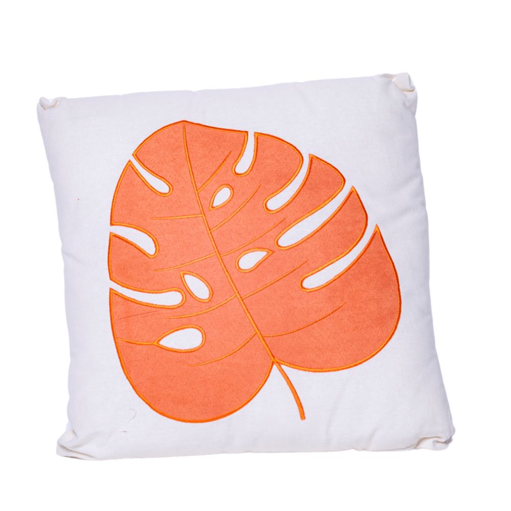 Cojin Decorativo Para Sofá con Diseño de Hoja Naranja