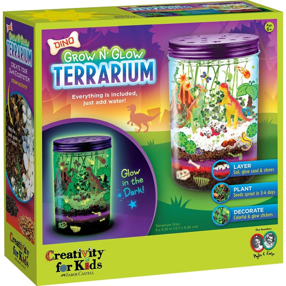 Creativity For Kids Grow'n Glow Terrarium Dinosaur 6+