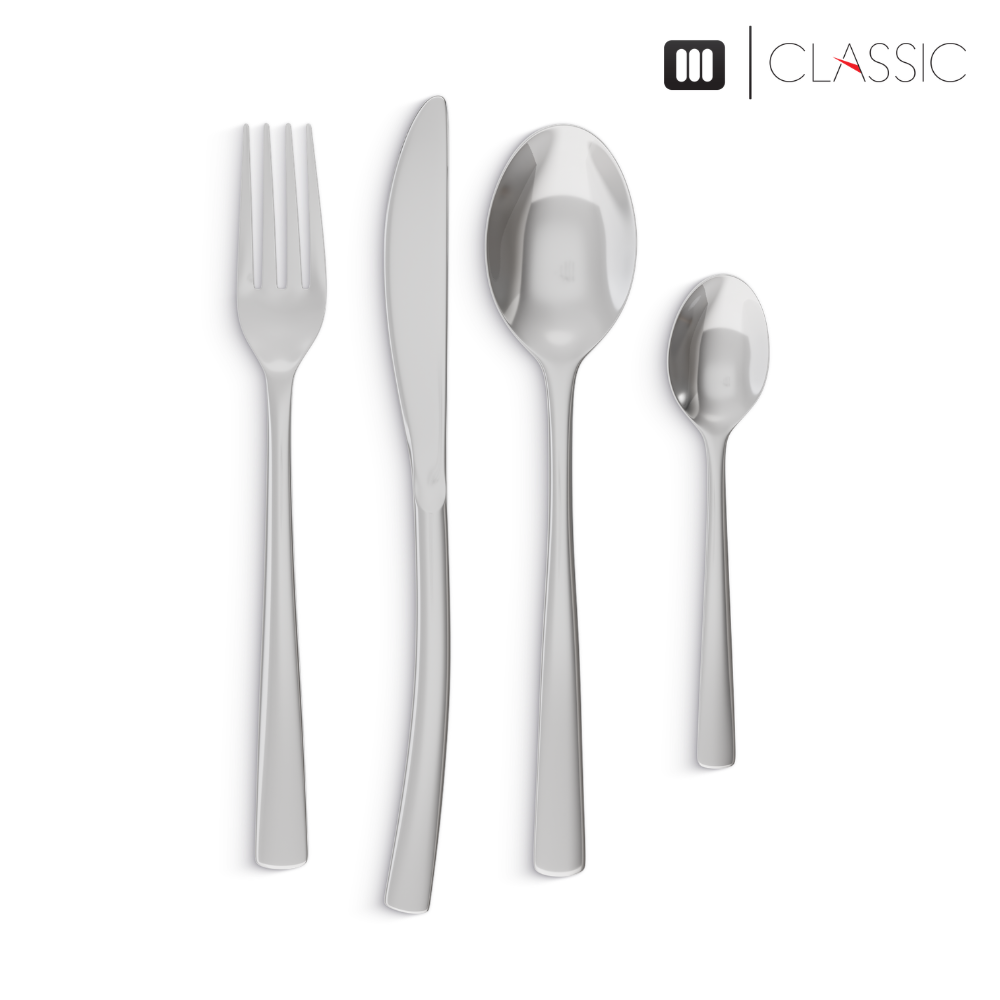 Magefesa Juego de Cubiertos de Acero Inoxidable Gourmet 24 Pcs