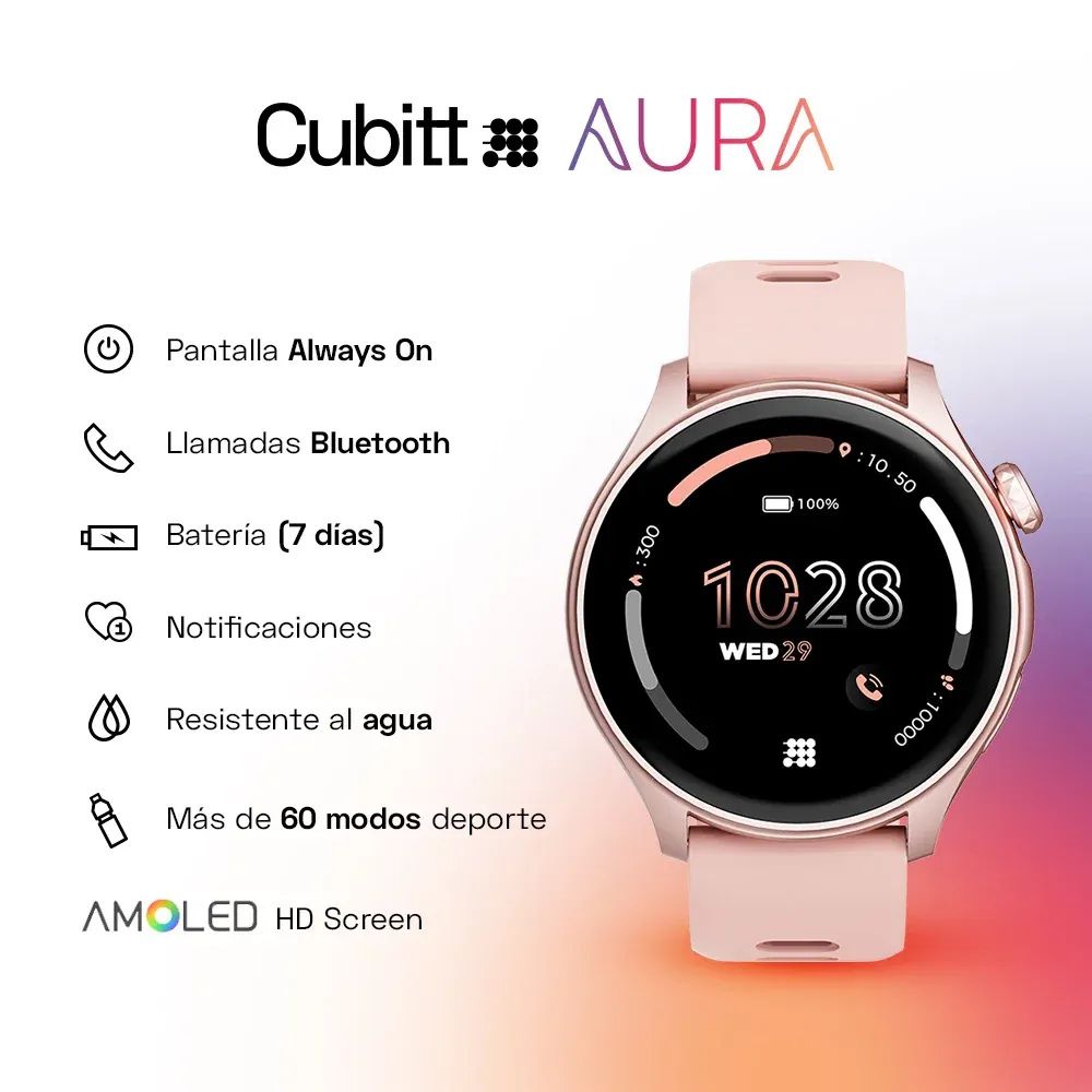Cubitt Reloj Aura Con Bluetooth Rose Gold