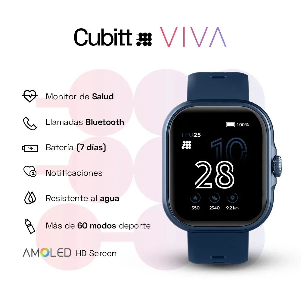 Cubitt Reloj Viva Con Bluetooth Deepest Blue