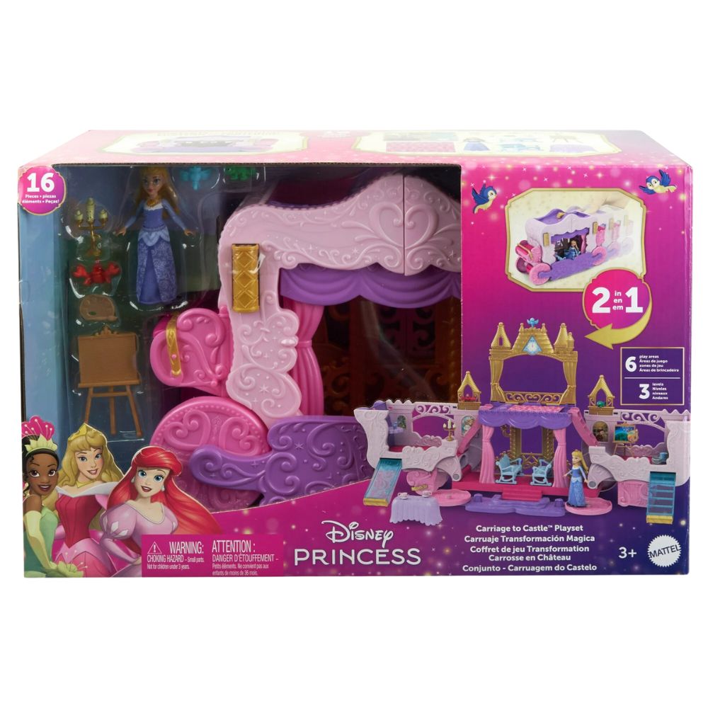 Disney Princess Carriage to Castle Playset 2 en 1