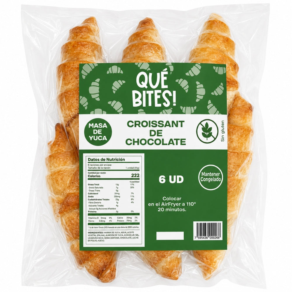 Que Bites Mini Croissant de Chocolate 6 Und