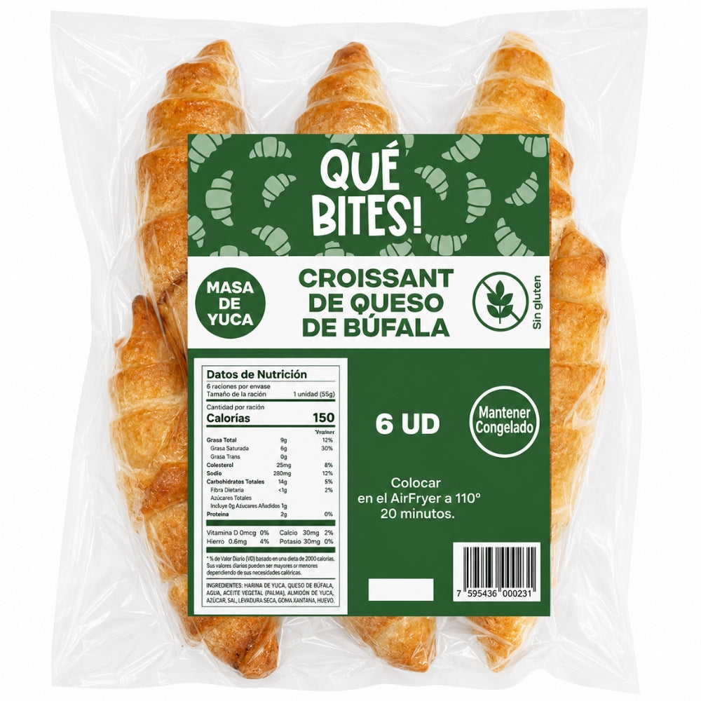 Que Bites Mini Croissant Queso de Bufala 6 Und