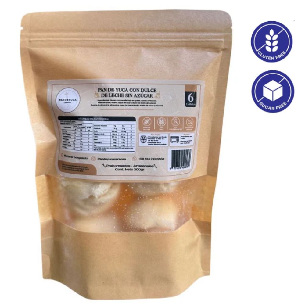 Pan De Yuca Con Dulce De Leche Sin Azucar 6 Und