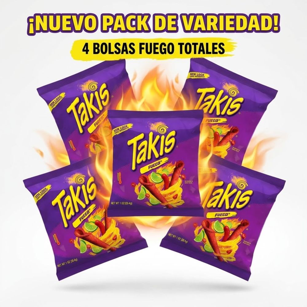 Takis Fuego Rolls Pack 4 Und De 28.4g