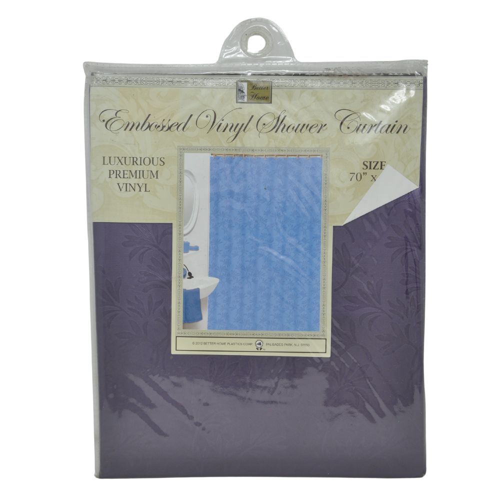 Cortina Para Ducha Clear Printed Vinyl Shower Curtain  70" x 72" Diseño Morado de Circulos