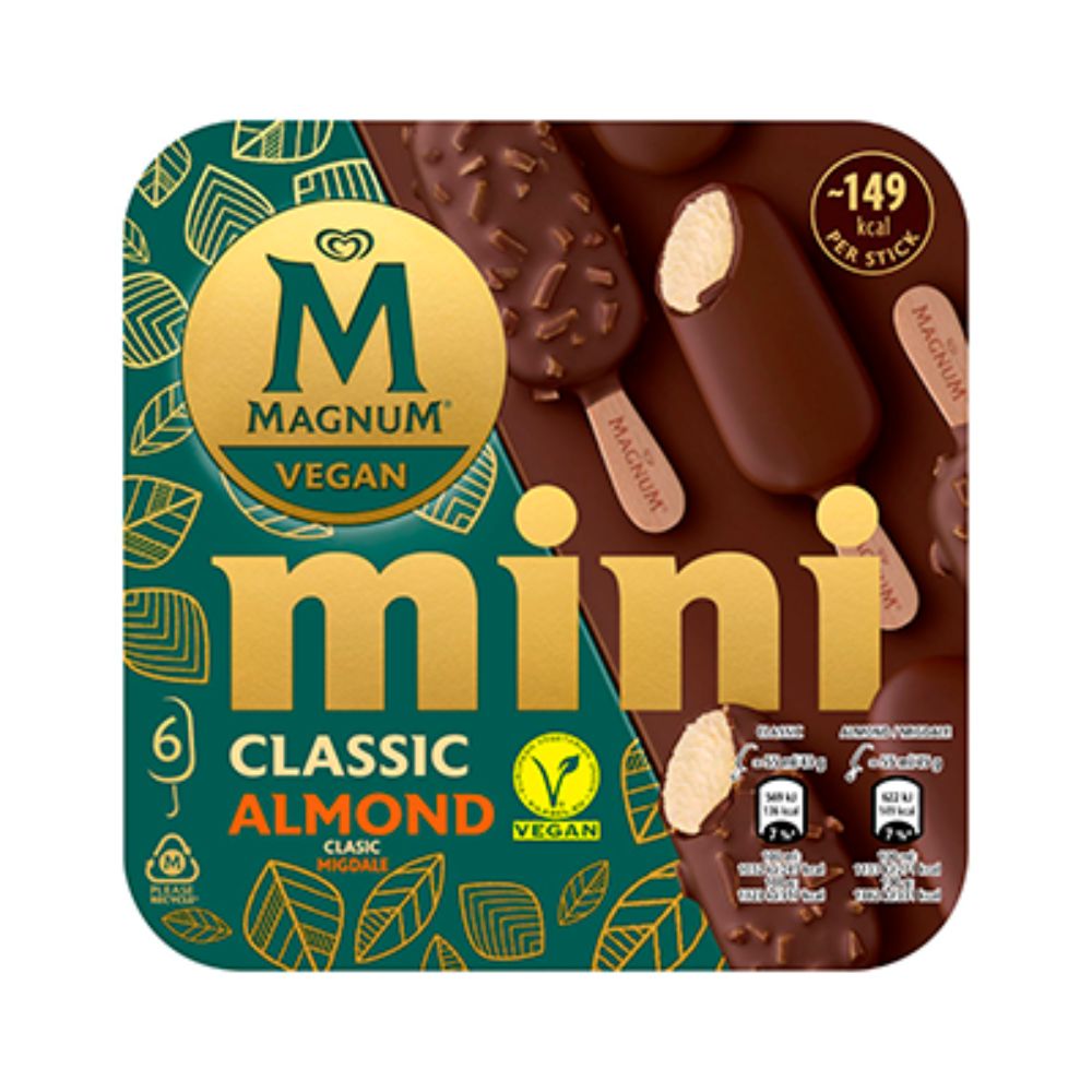 Helados Magnum 6 Pack Mini Classic Almond Vegano