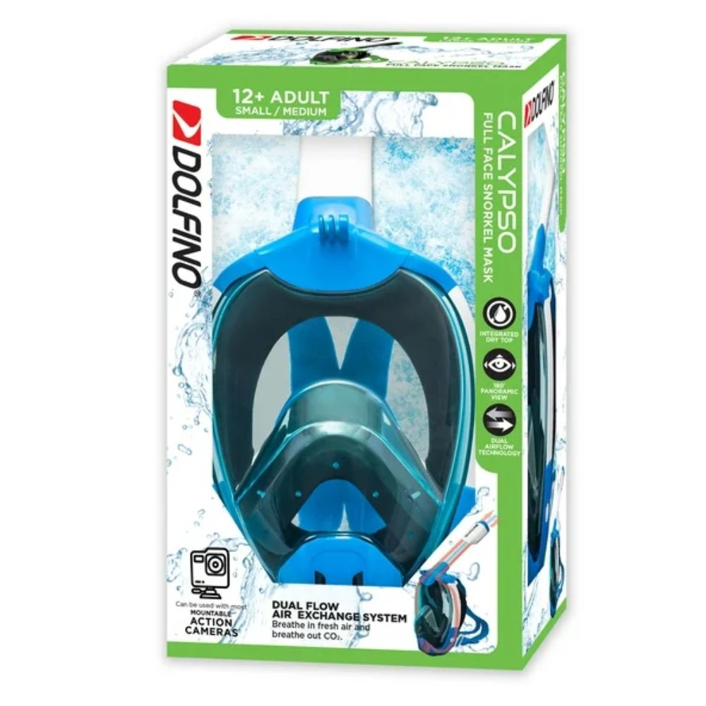 Dolfino Full Face Snorkel Mak Adult 12+ Small/Medium