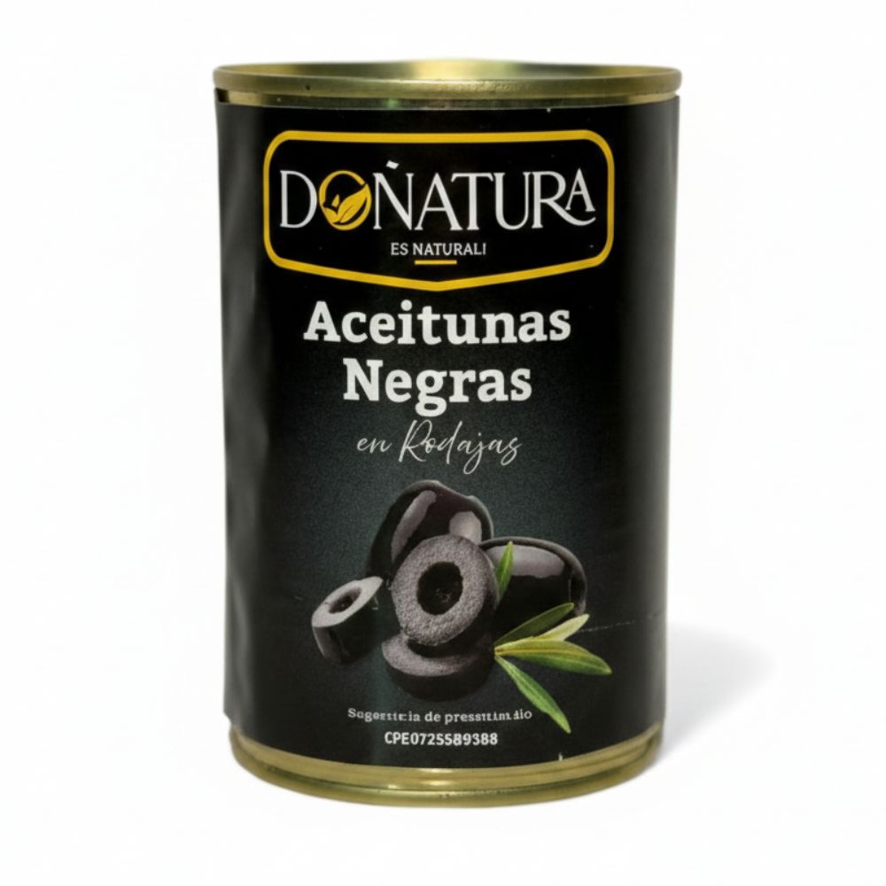 Doñatura Aceitunas Negras En Rodajas En Lata 390gr