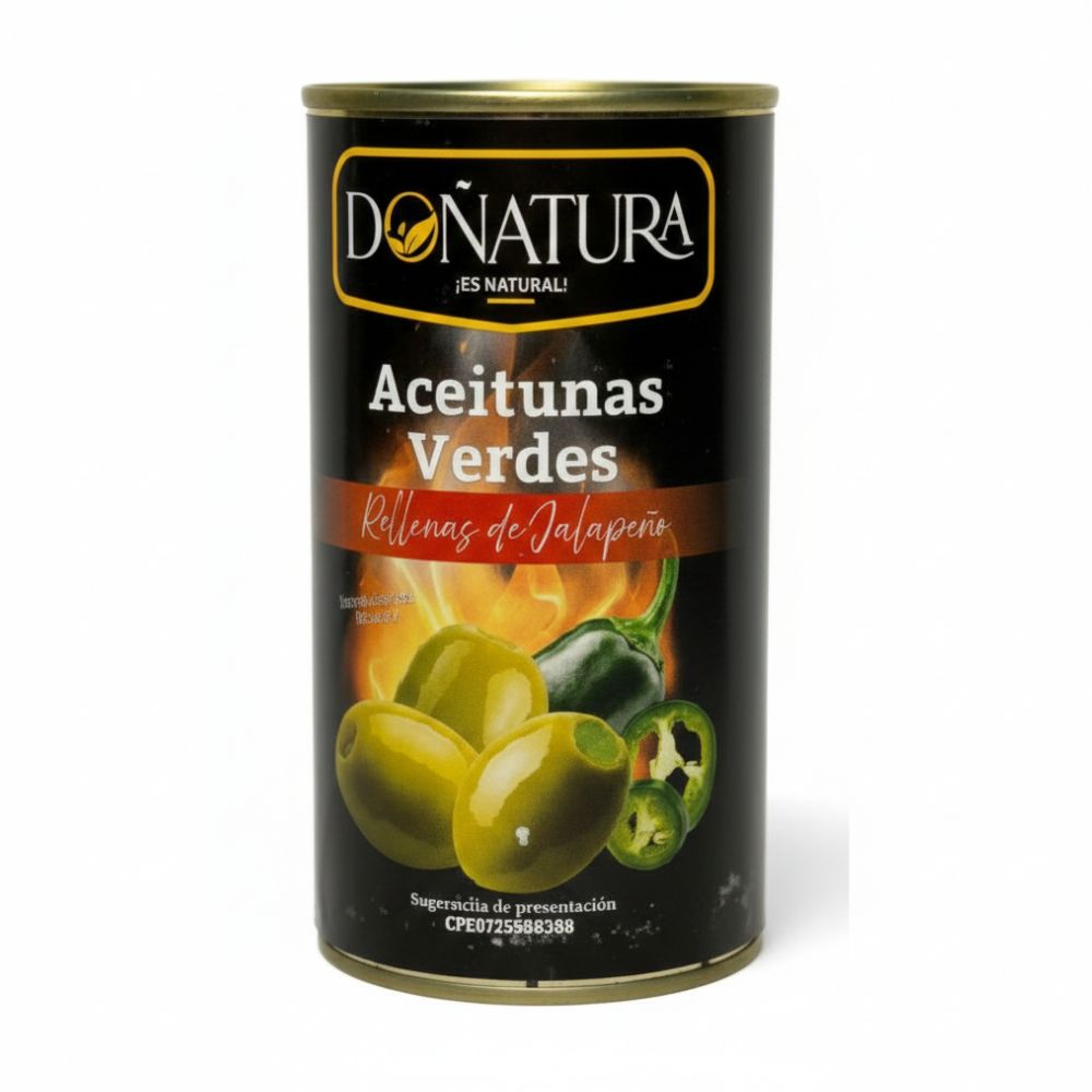 Doñatura Aceitunas Verdes Rellenas Con Jalapeños En Lata 350gr