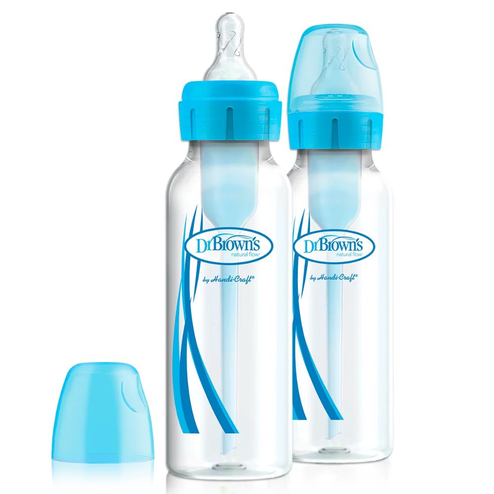 Dr.Brown's Biberones Options+ Angosto Color Azul 8oz 2Und