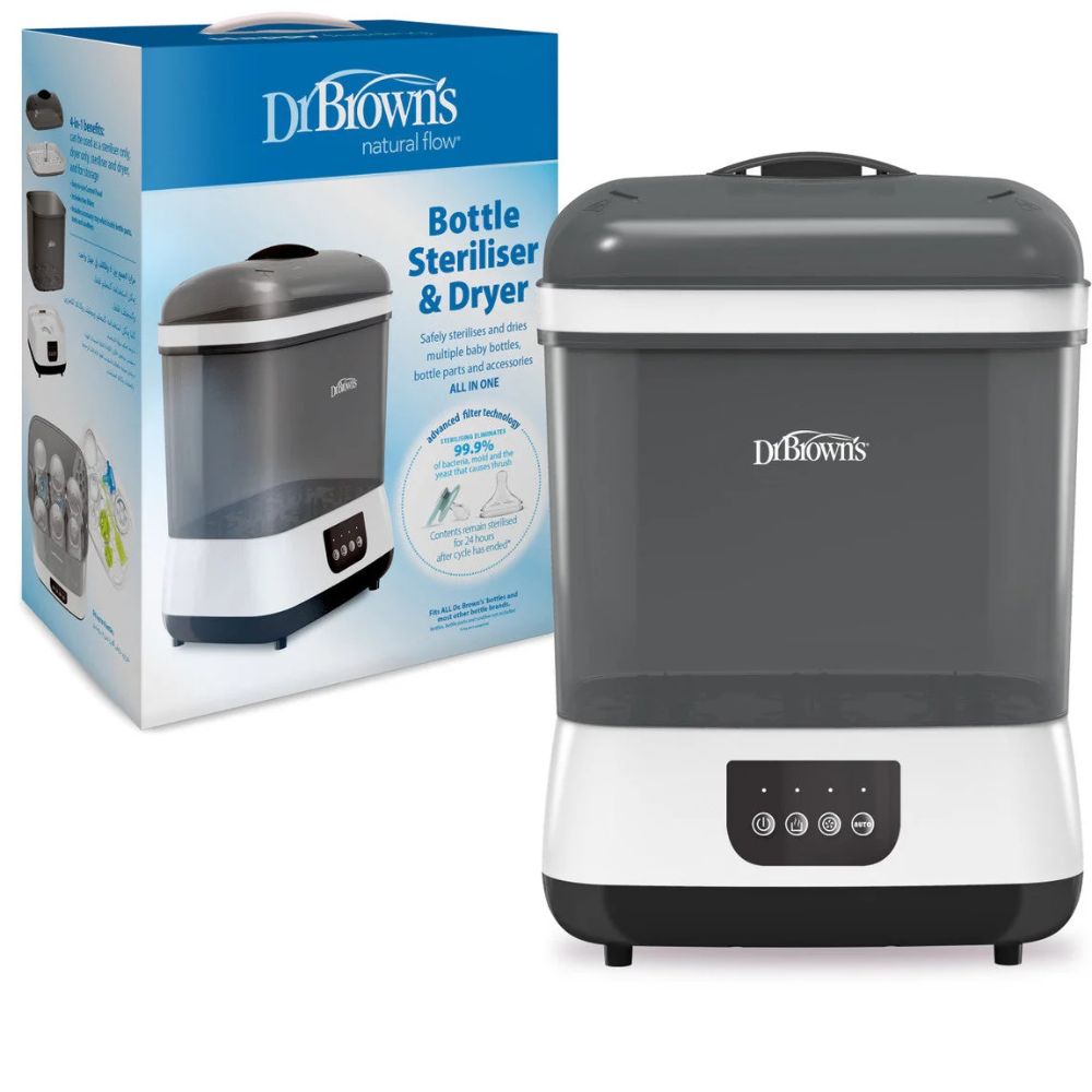 Dr.Brown's Esterilizador/Secador Eléctrico Para Biberones Con Filtro Hepa