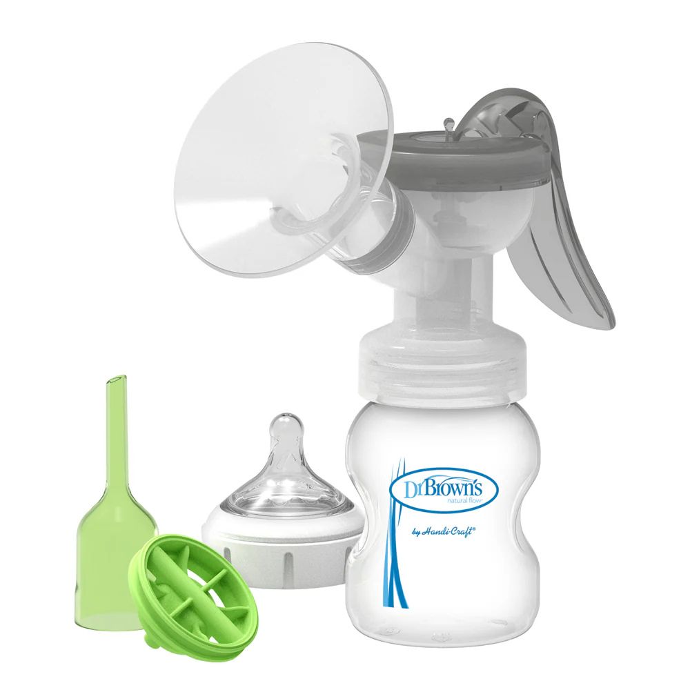 Dr.Browns Set De Extractor De Leche De Silicona Con Biberón
