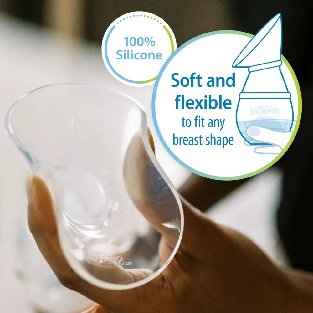 Dr.Browns Set De Extractor De Leche De Silicona Con Biberón