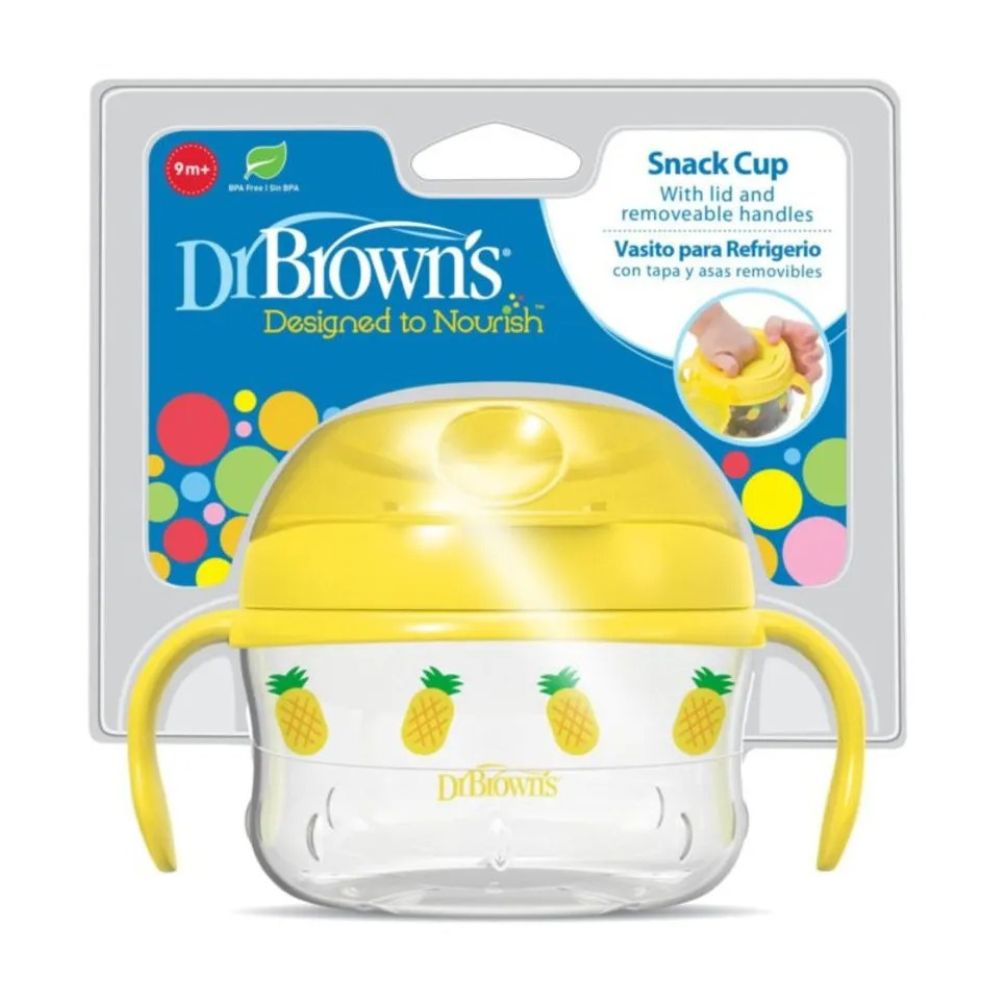 Dr.Browns Vaso Para Refrigerio Con Tapa Y Asas Removibles 9m+
