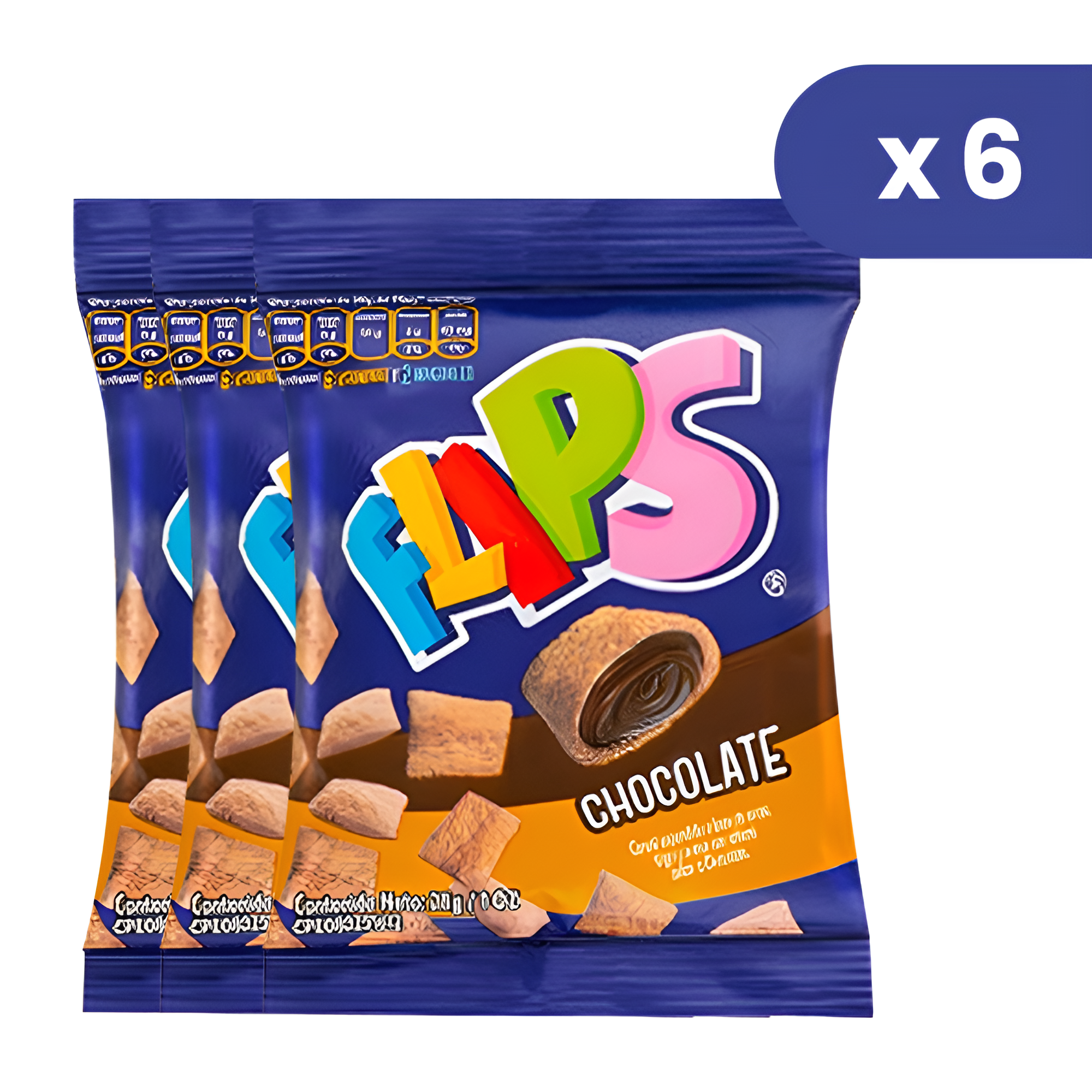 Flips de Chocolate Pack de 6und de 28gr