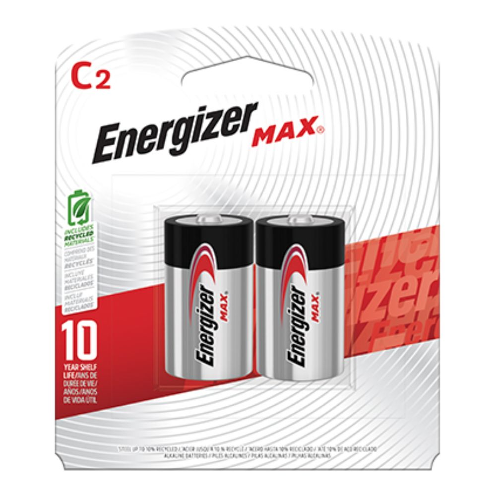 Energizer Max Batería Alcalina C Nueva Presentación x2