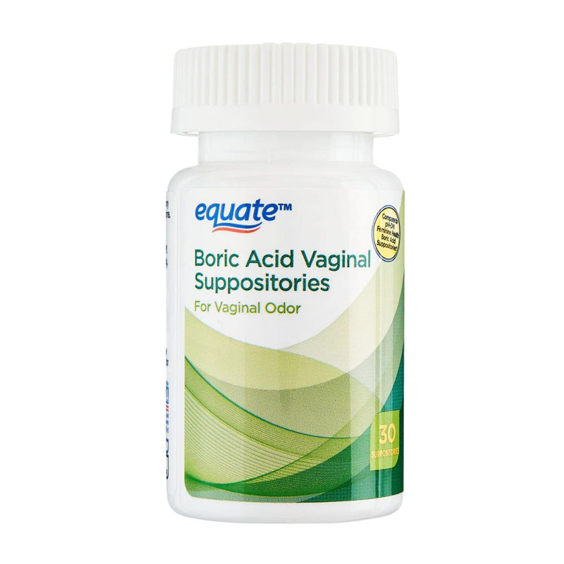 Equate Boric Acid Vaginal Suppositories For Vaginal Odor 30 Und