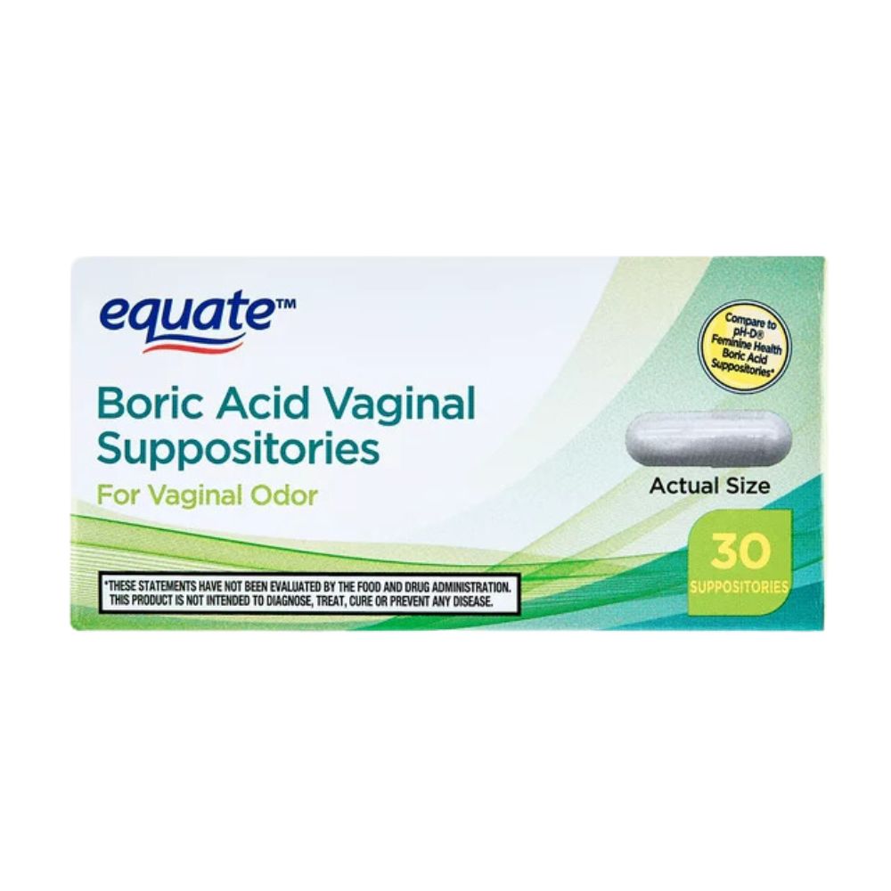 Equate Boric Acid Vaginal Suppositories For Vaginal Odor 30 Und