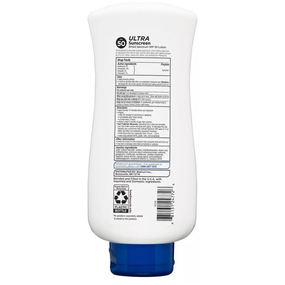 Equate Protector Solar Ultra SPF 50 Sunscreen Broad Spectrum 473ml