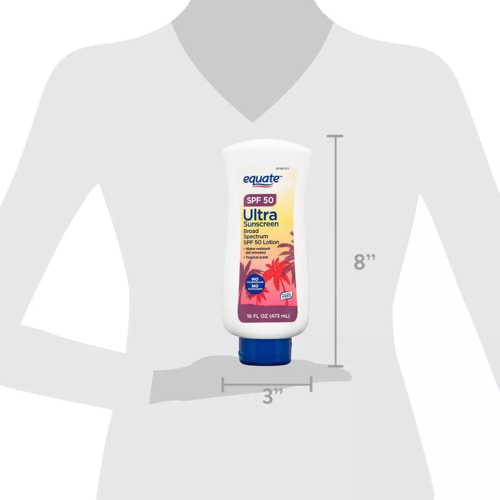 Equate Protector Solar Ultra SPF 50 Sunscreen Broad Spectrum 473ml