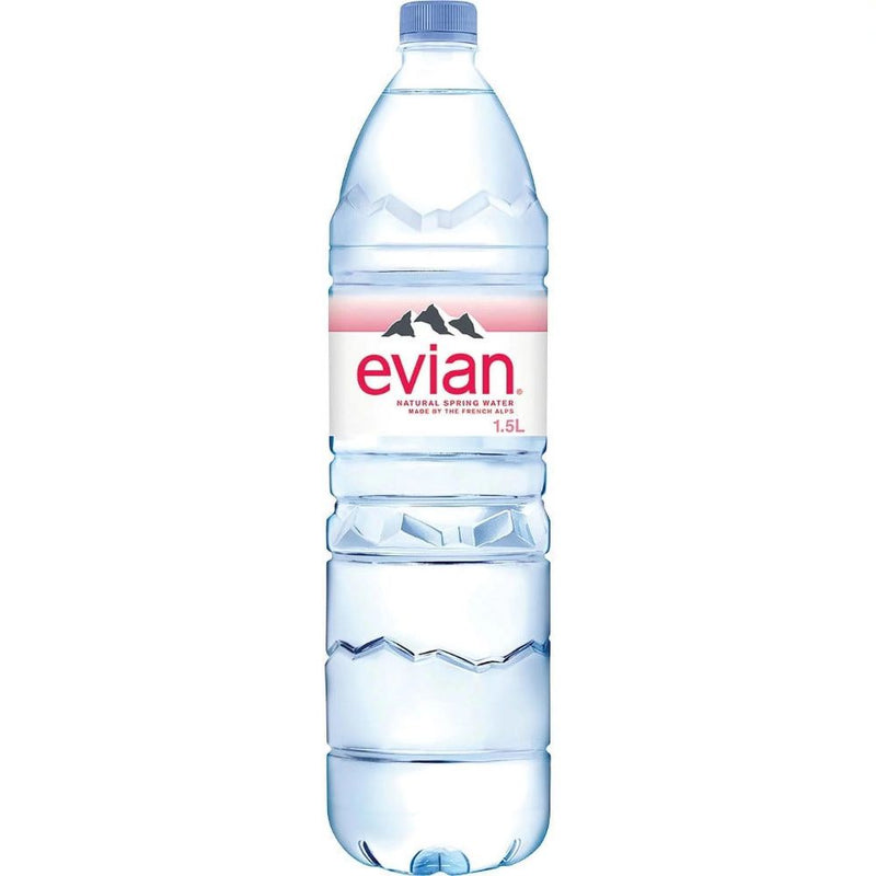 Evian 6 Botellas 1.5 L Agua Natural Spring Water