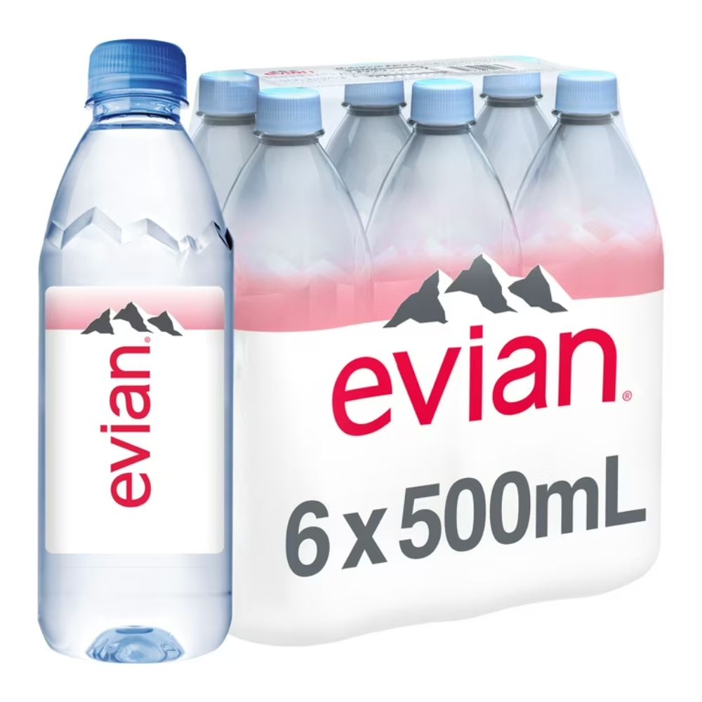 Evian Pet Agua Mineral Pack 6 und de 500ml