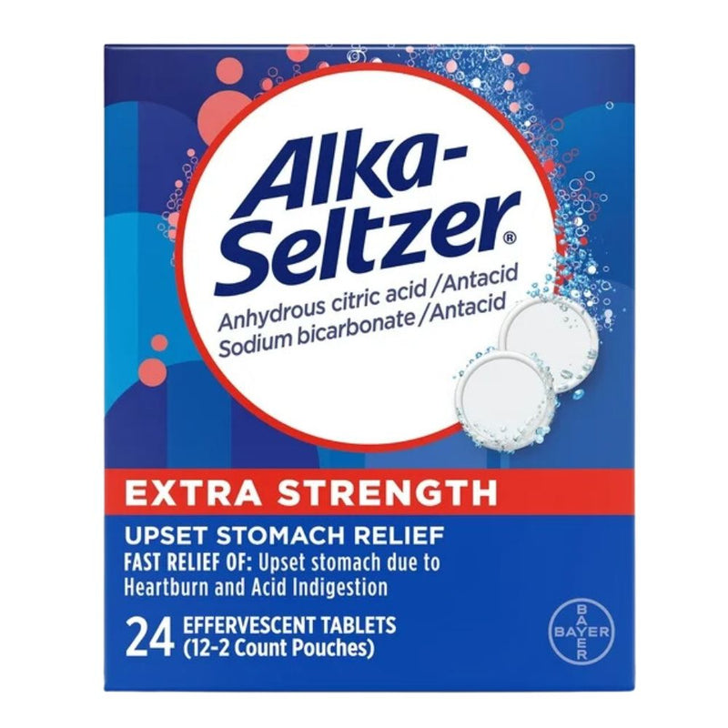Alka Seltzer Extra Strength Tabletas Efervescentes 24 Und
