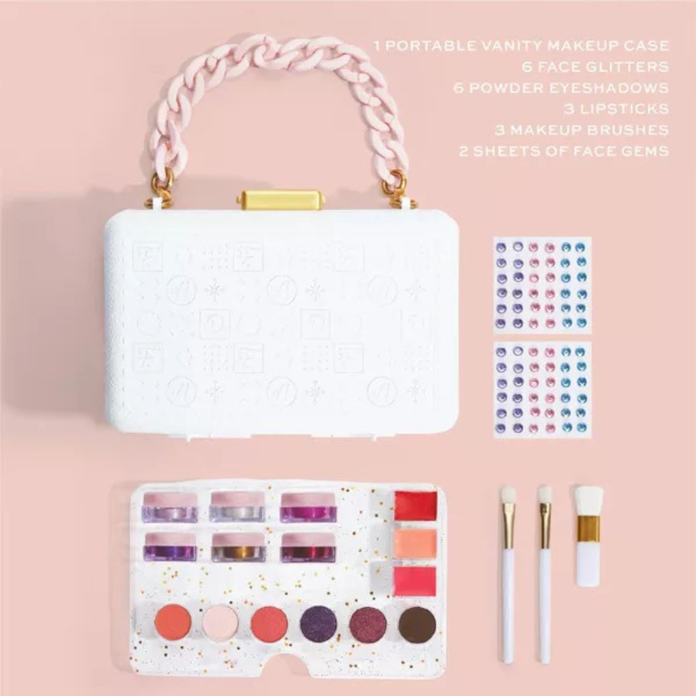 F.A.O Glitz & Glam Makeup Case Portable Vanity 6+