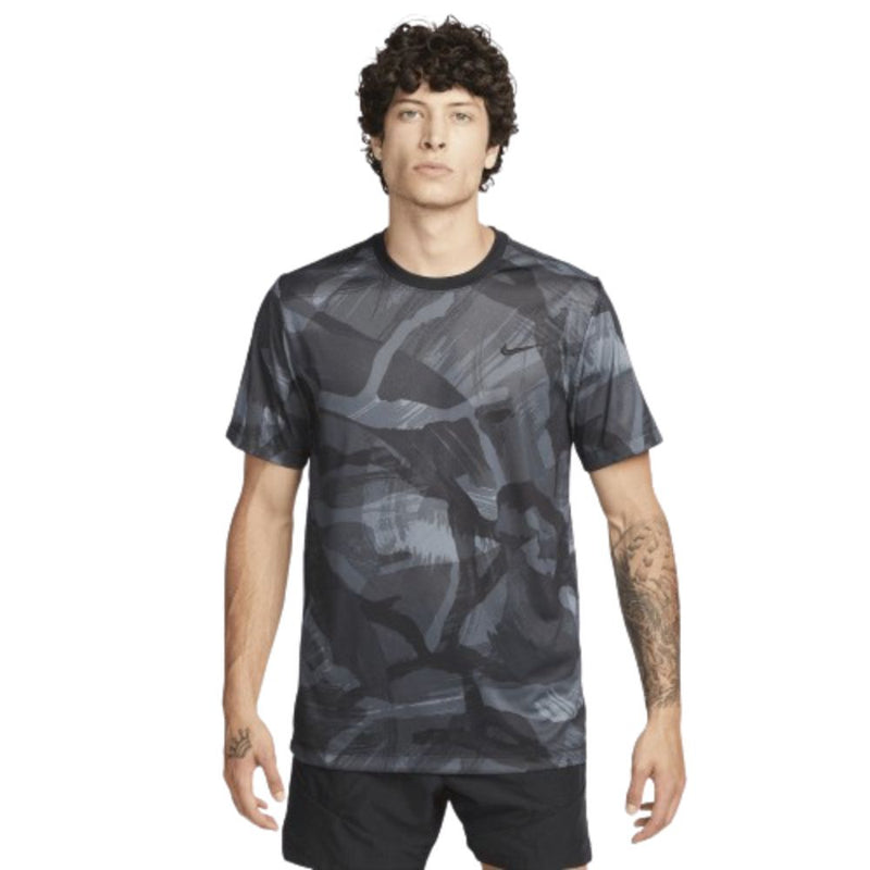 Nike T-Shirt Dry-Fit Para Caballero Color Camuflajeado Gris