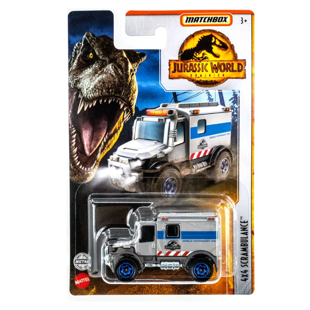 Matchbox Jurassic World 4x4 Scrambulance 3+