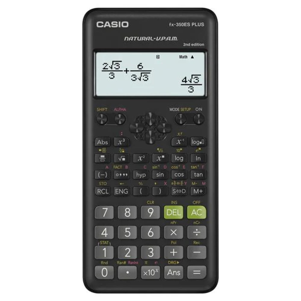 Casio Calculadora Científica Estándar Black fx-350ES Plus-2