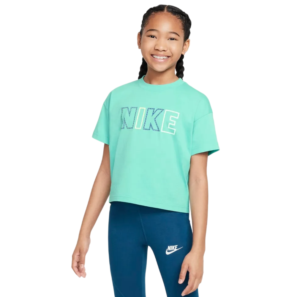 Nike Franela Sportwear Essential Crop Futura Para Niñas