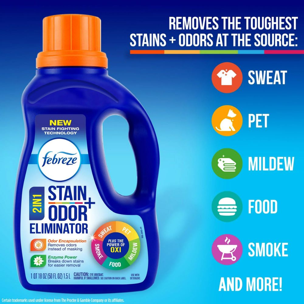 Febreze Suavizante 2 in 1 Stain + Odor Eliminator 1.5 Lt
