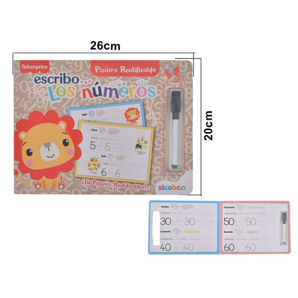Sicoben Pizarra Fisher Price Libro De Actividades Escribo Los Números