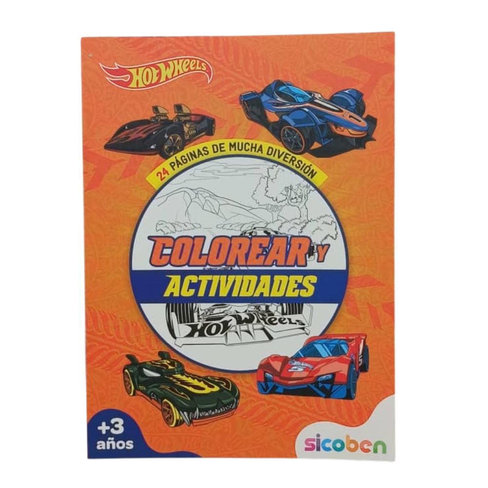 Sicoben Hot Wheels Libro de actividades +3