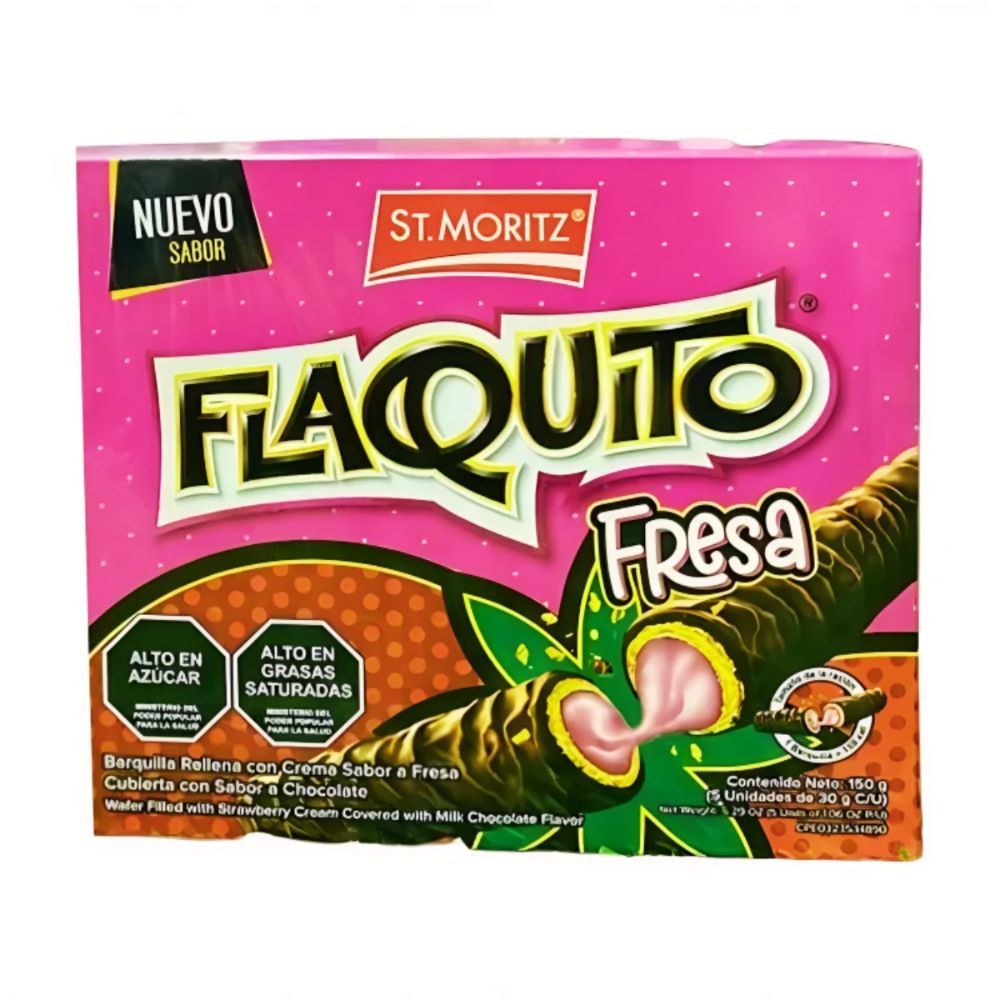 St. Moritz Flaquito Fresa 30 grs 5 und