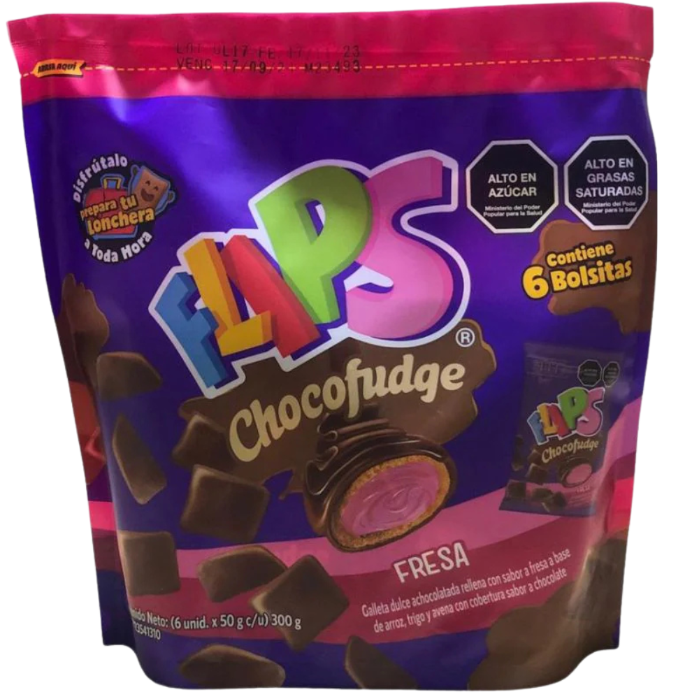 Flips ChocoFudge Fresa 50gr 6 Und