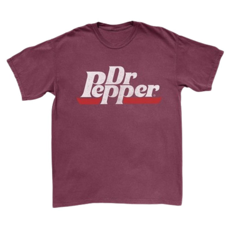 T-Shirt Para Caballero Dr. Pepper Color Vinotinto Con Manga Corta
