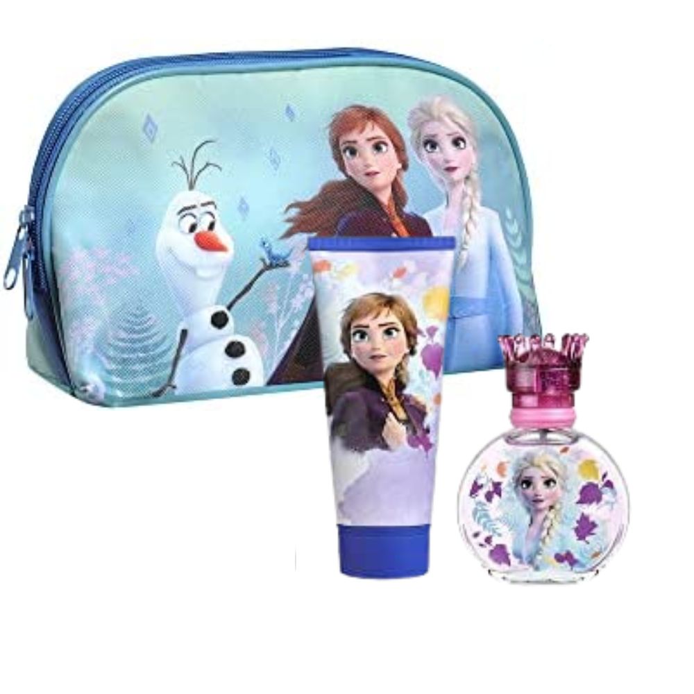 Disney Frozen Natural Spray Eau de Toilette 50ml y Shower Gel 100ml Para Niñas + Bolso