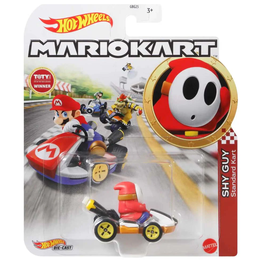 Hot Wheels Mariokart Shy Guy Standard Kart 3+