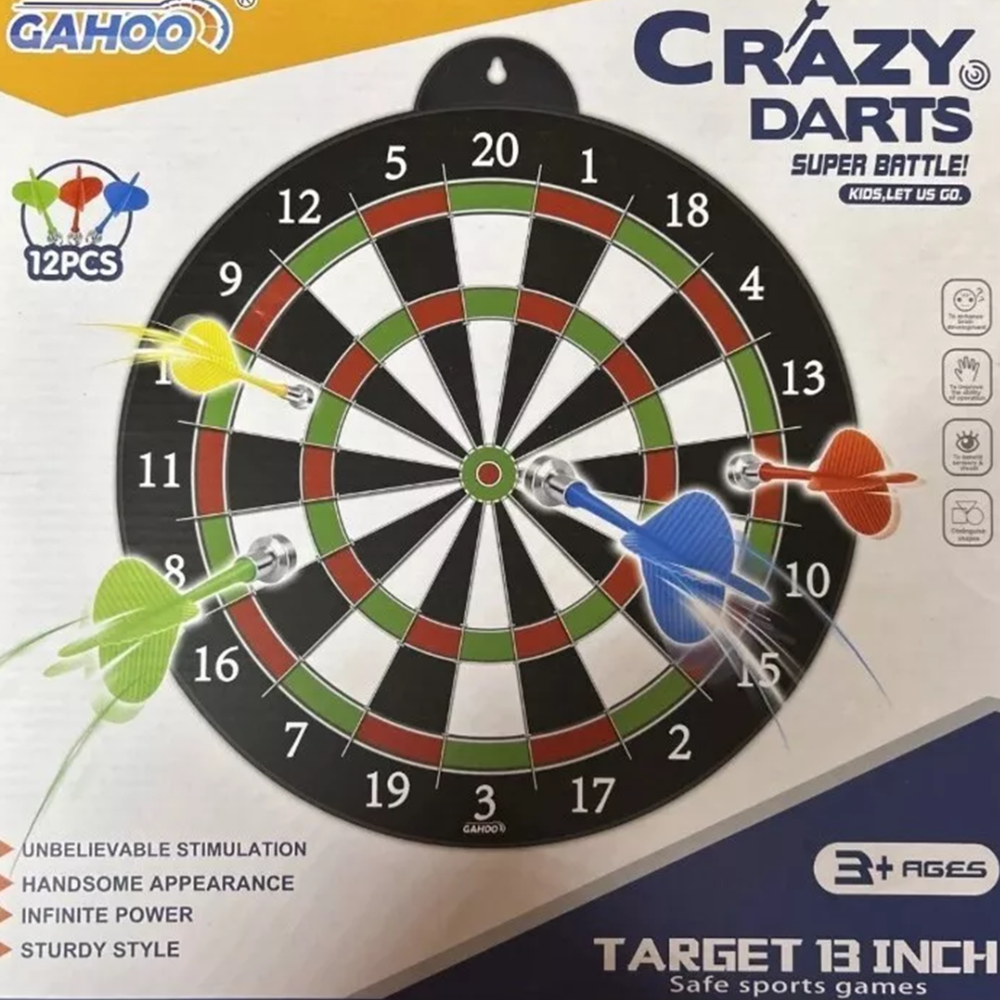 Crazy Darts Super Battle Target 13 Inch 12 Pieces 3+