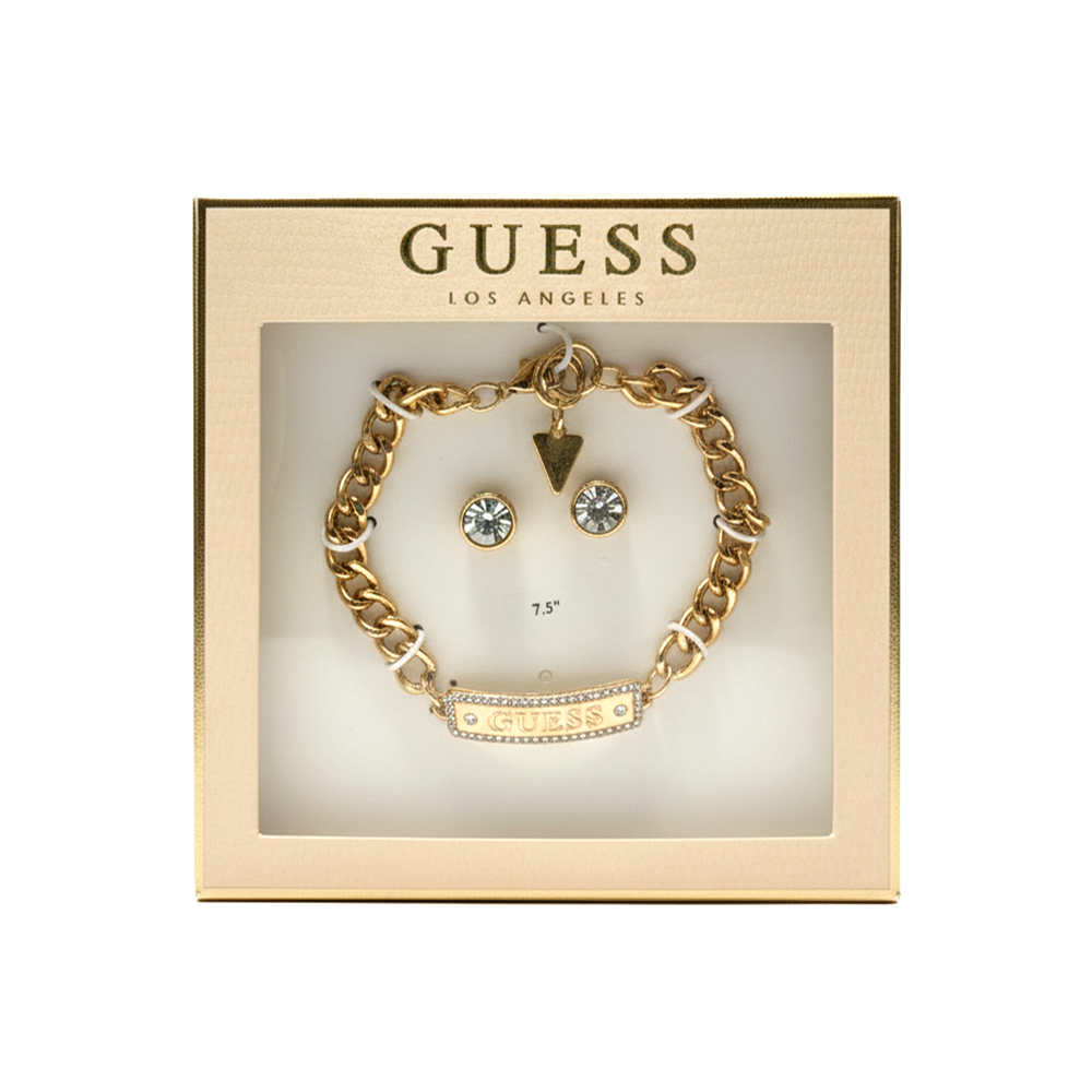 Guess Set De Pulsera Y Zarcillos