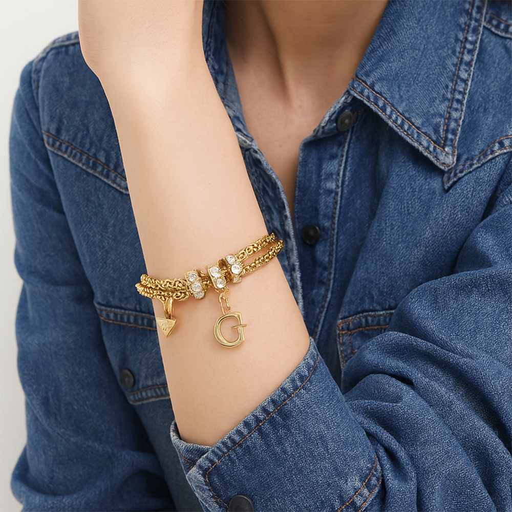 Guess Set De Pulsera Y Zarcillos