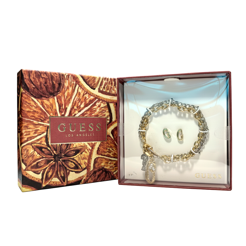 Guess Set De Pulsera Y Zarcillos