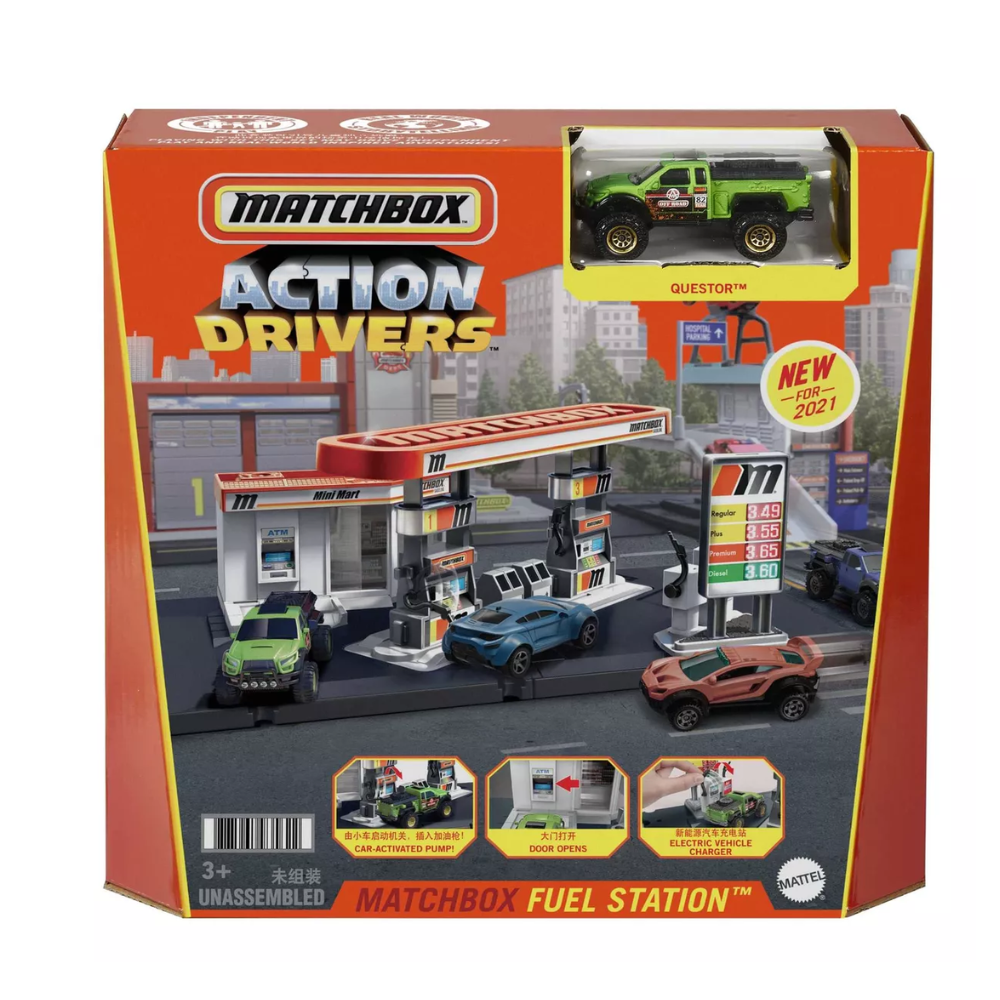 Mattel Matchbox Fuel Station 3+